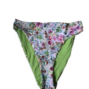 Isabella Rose Floral High-Waisted Bikini Bottom, Small